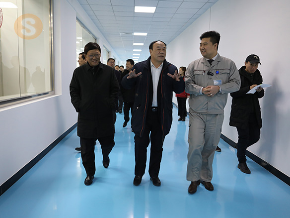 2019年2月12日　當時遼寧省錦州市委書記王德佳さんが當社の創惠工場を視察 