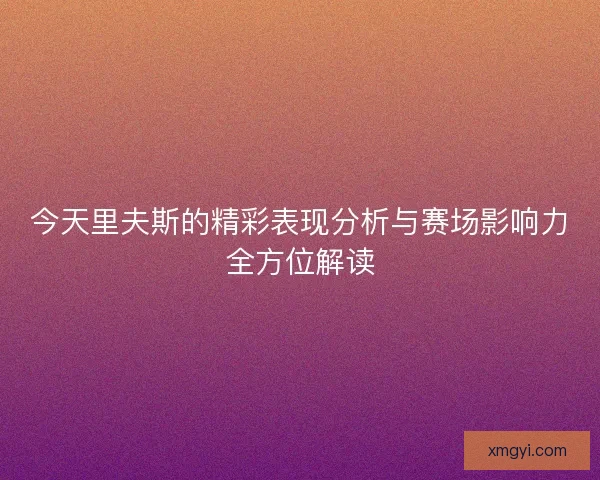 今天里夫斯的精彩表现分析与赛场影响力全方位解读